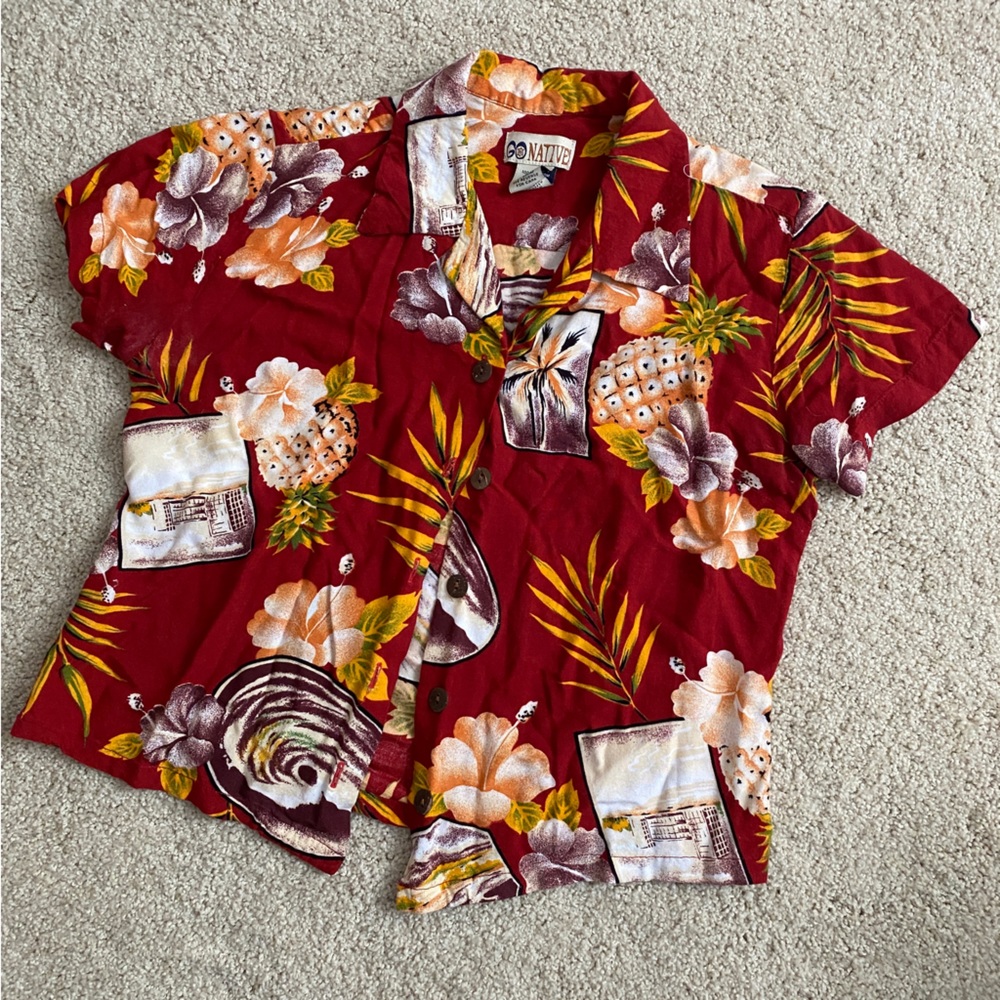 Cropped Hawaiian Shirt